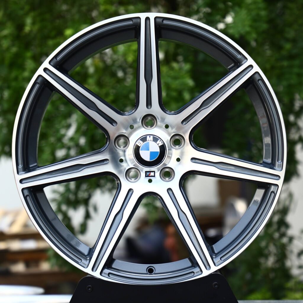 BMW M3 wheels – Gunmetal Machined 7-Spoke (BMW OEM-Style), front view