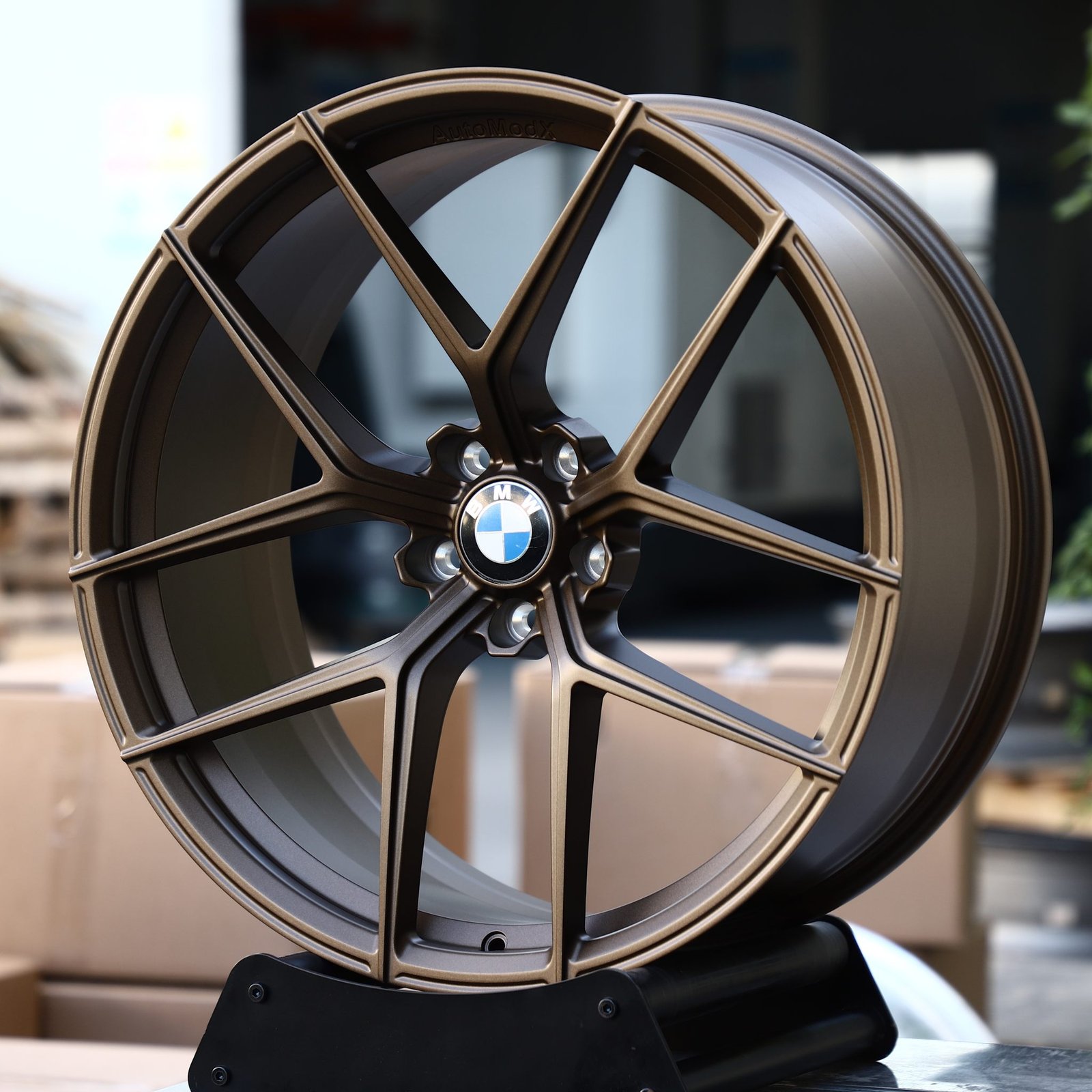 BMW M3 wheels – Matte Bronze 5 Y-Spoke Concave (BMW OEM-Style), front view