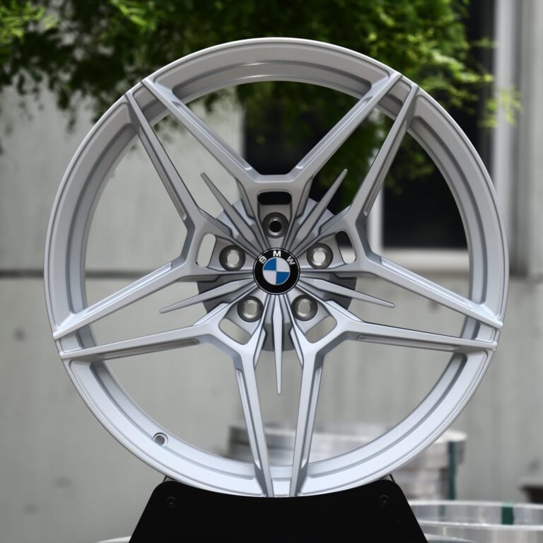 BMW X5 wheels – Matte Silver 5-Star Twin-Spoke (BMW OEM-Style), front view