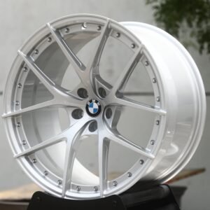BMW OEM-Style Matte Silver 5 Y-Spoke Concave Riveted Lip Forged Wheels – BMW X5 / X6 Fitment (5-Lug)