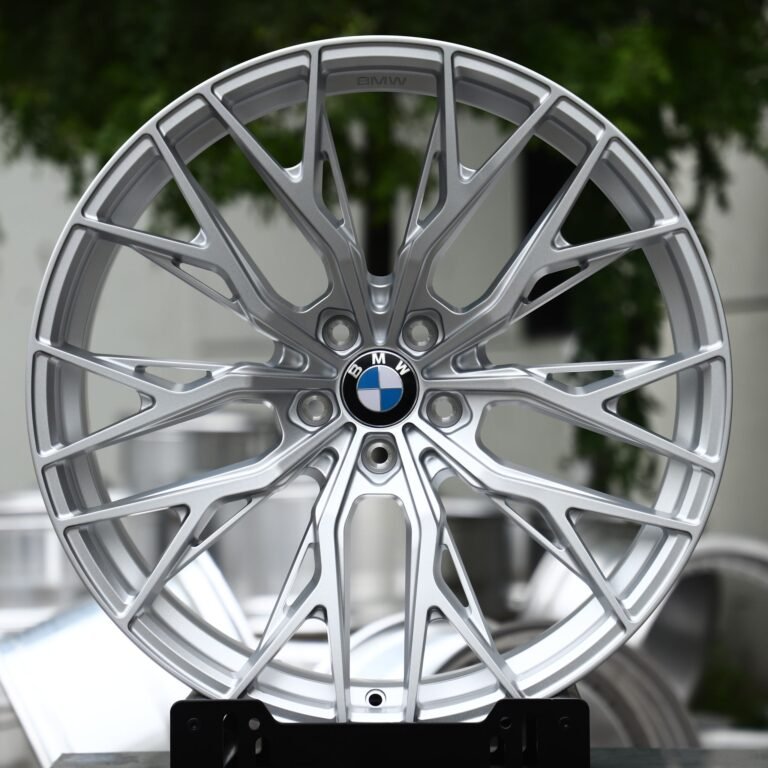 BMW 5 Series wheels – Matte Silver Y-Spoke Mesh Concave (BMW OEM-Style), front view