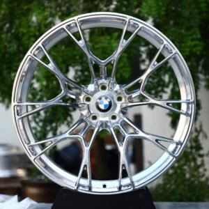 BMW OEM-Style Polished Cross-Spoke Mesh Forged Wheels – BMW M5 / X5 Fitment (5-Lug)