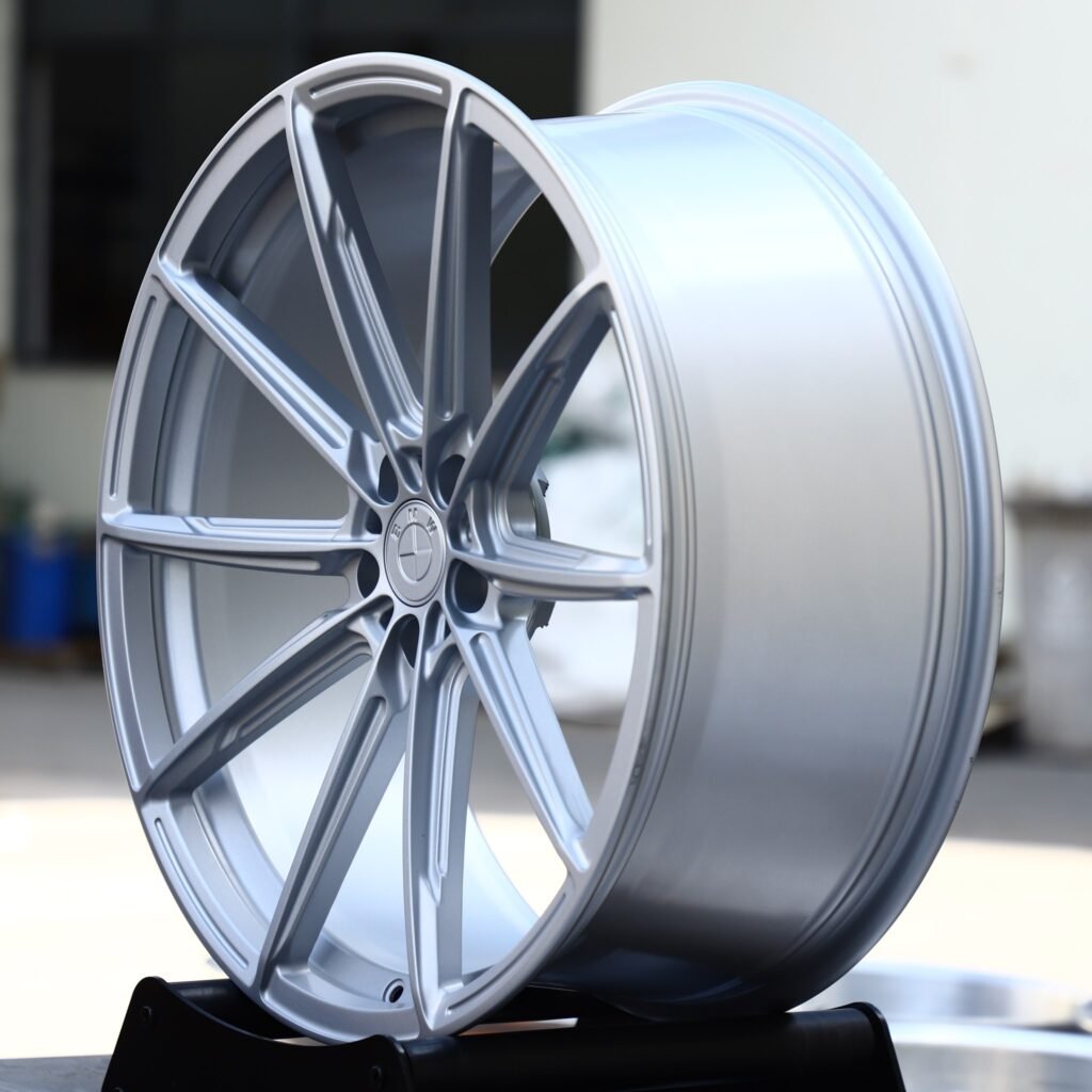 5x112 wheels – Silver 10-Spoke (BMW OEM-Style), side view