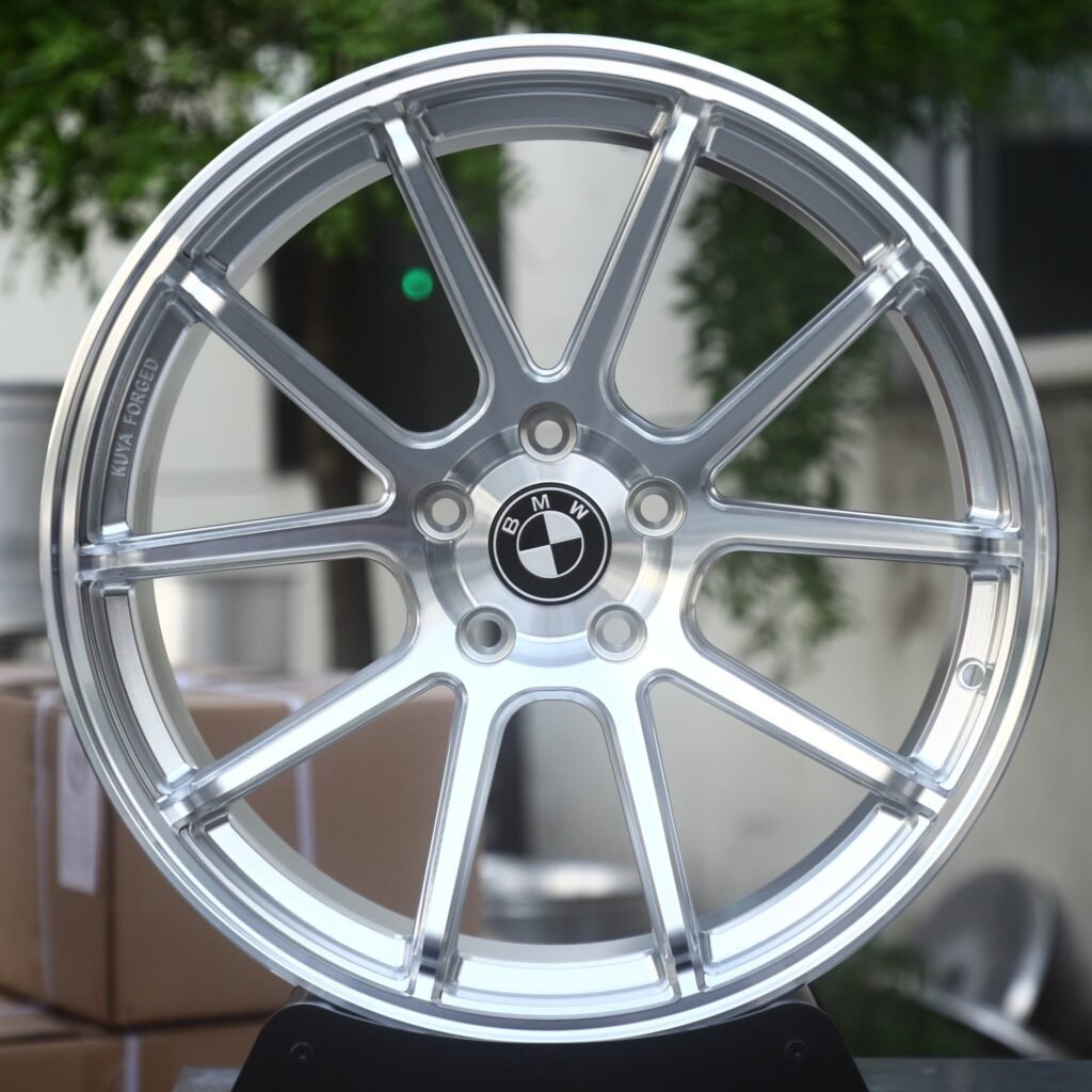 BMW M3 wheels – Silver Machined 10-Spoke (BMW OEM-Style), front view