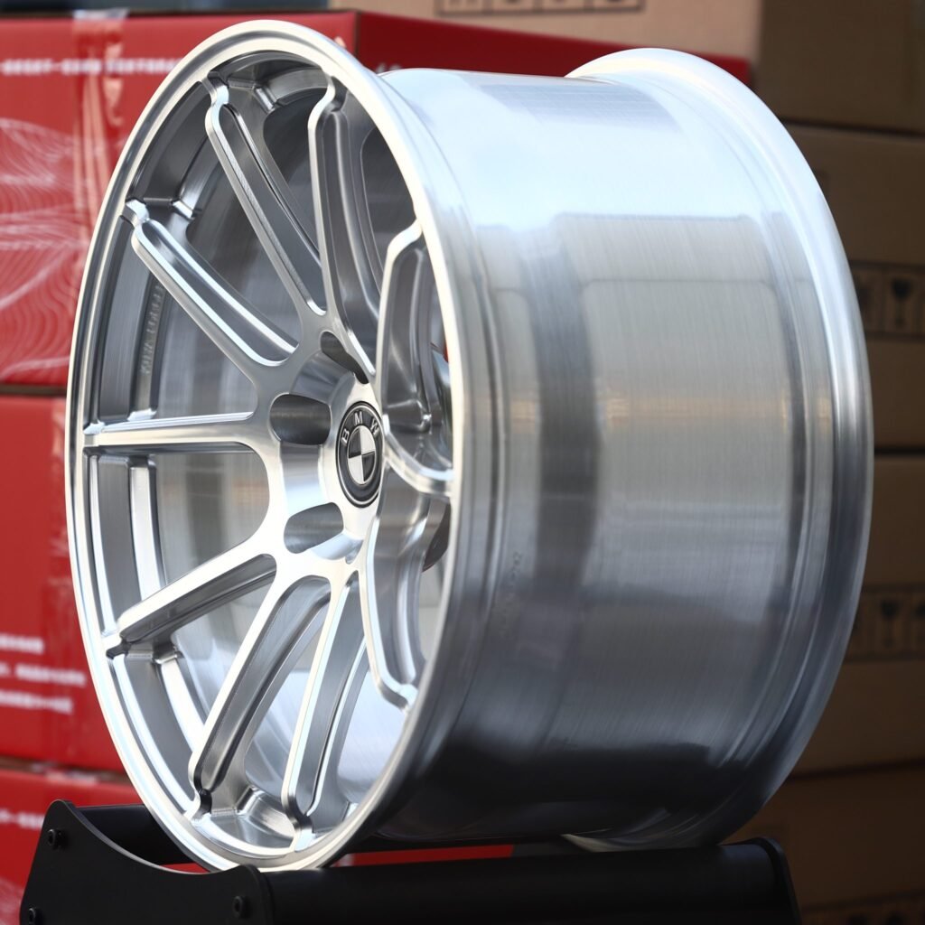 5x120 wheels – Silver Machined 10-Spoke (BMW OEM-Style), side view