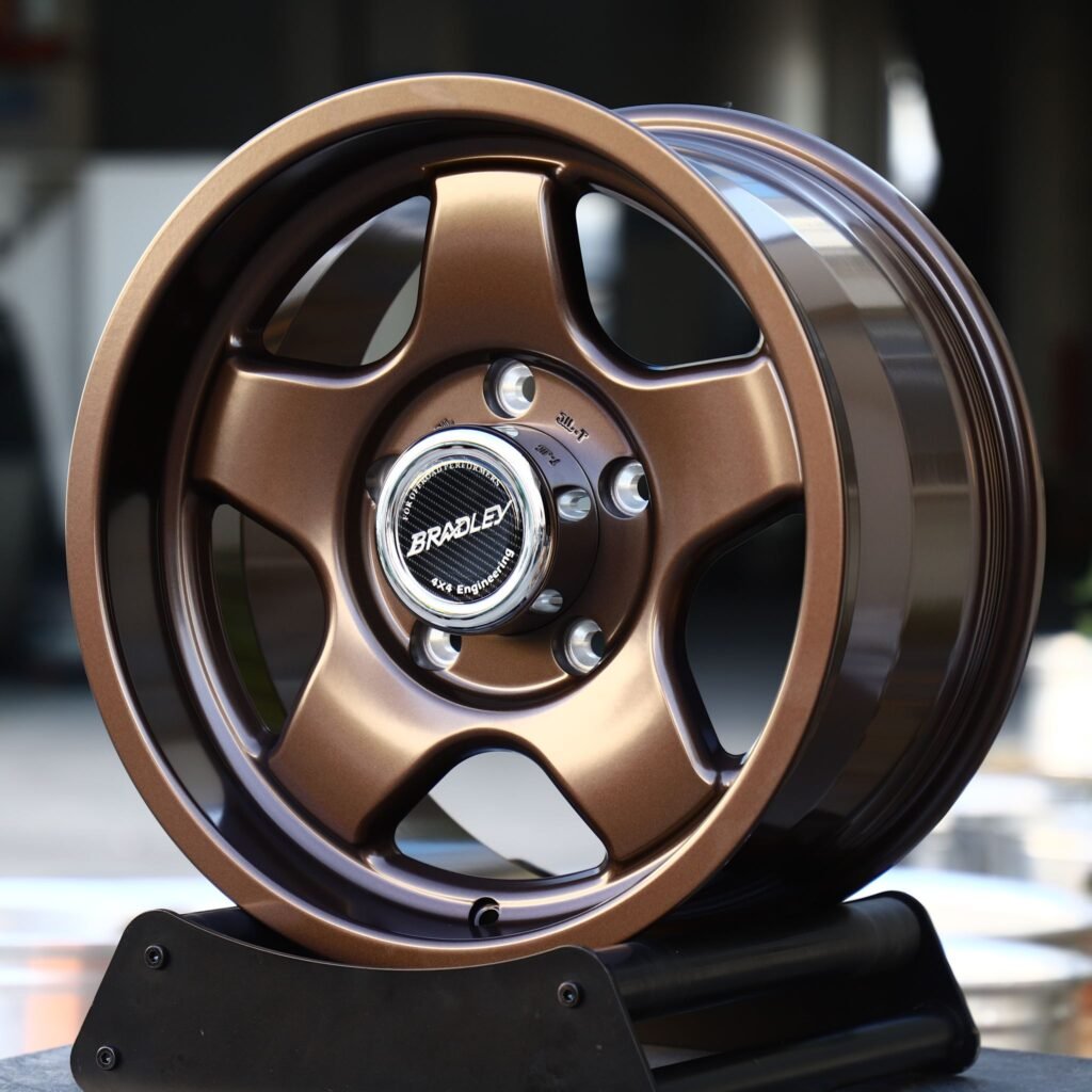Land Rover Defender wheels – Bronze 5-Spoke (Bradley-Style), angled view