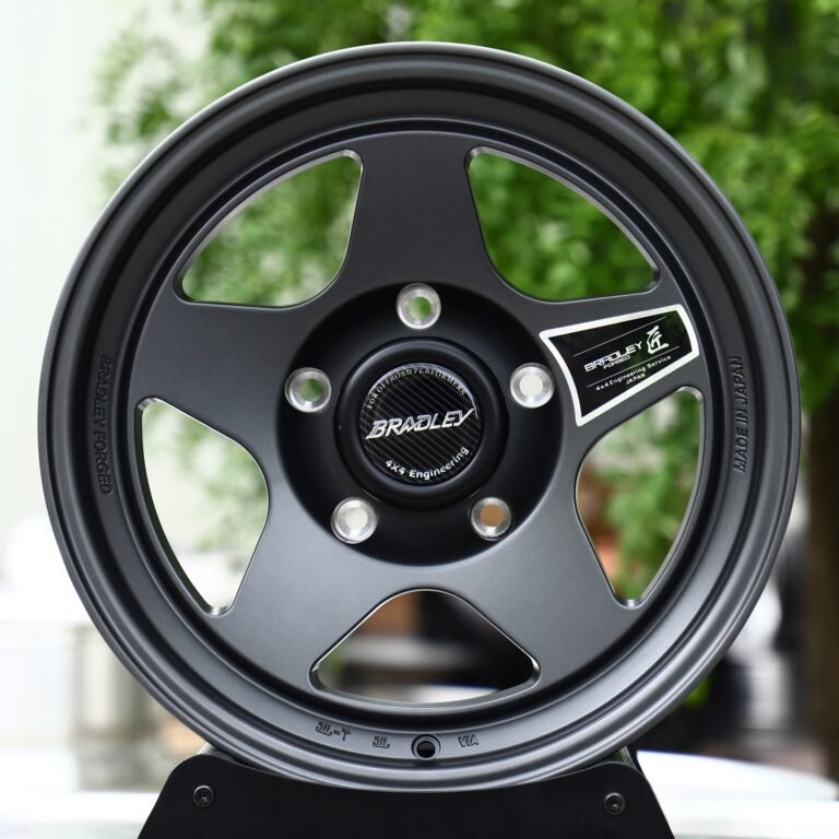 Jeep Wrangler wheels – Graphite 5-Spoke (Bradley-Style), front view