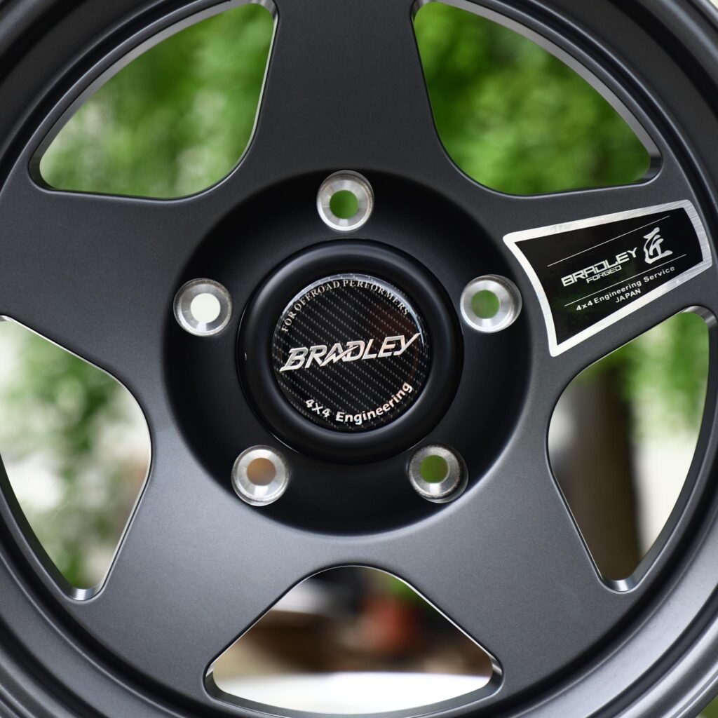Jeep Gladiator wheels – Graphite 5-Spoke (Bradley-Style), lip and barrel detail