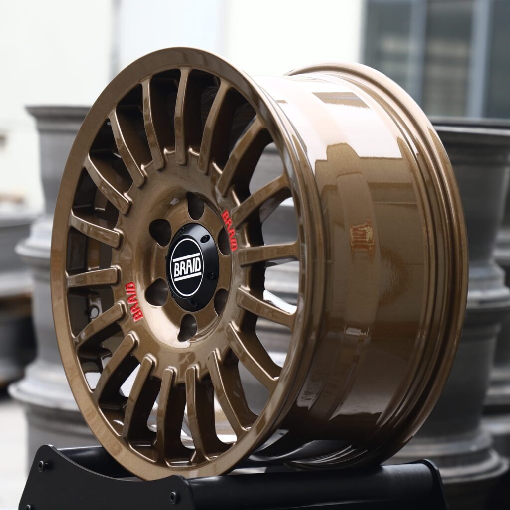 6x139.7 wheels – Bronze 20-Spoke Rally (Braid-Style), side view