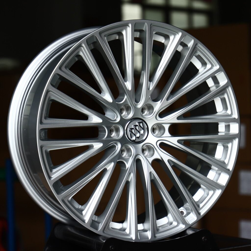 Buick Encore wheels – Silver Multi-Spoke (Buick OEM-Style), angled view