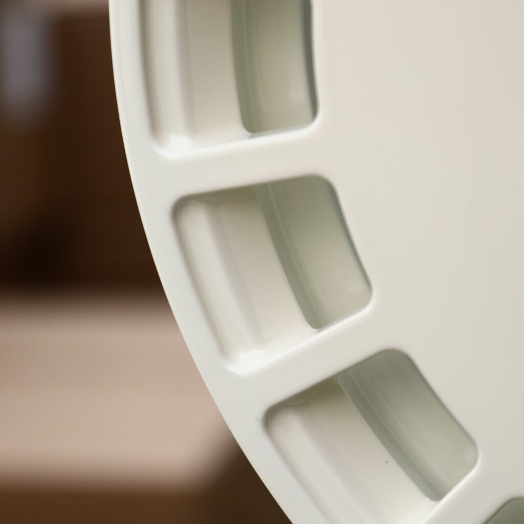 BYD Dolphin wheels – Cream White Windowed Disc (BYD OEM-Style), lip and barrel detail