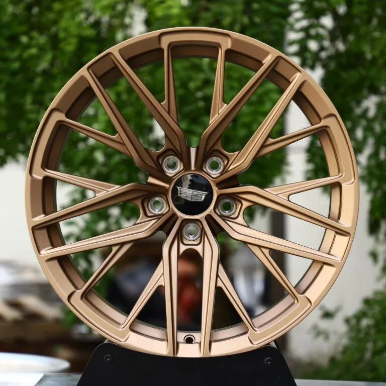 Cadillac OEM-Style Matte Bronze 10 Y-Spoke Forged Wheels – Cadillac CT6 / XT4, front view