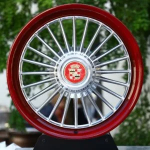 Cadillac OEM-Style Polished Multi-Spoke Red Lip Floating Cap Forged Wheels – Cadillac CTS / ATS Fitment (5-Lug)