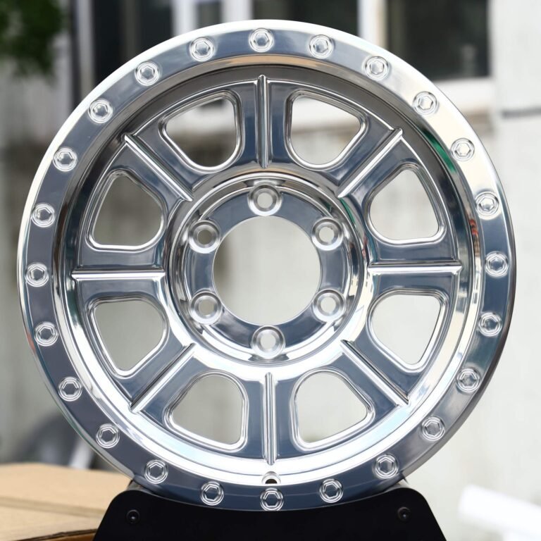 Chevrolet Colorado wheels – Polished 9-Spoke Bolted Ring, front view
