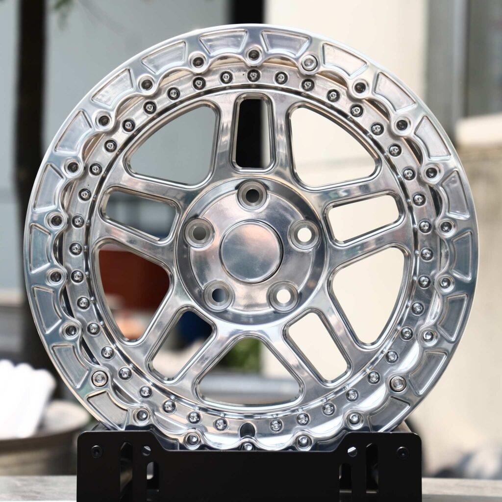 Chevrolet Corvette wheels – Polished 5 Split-Spoke, front view