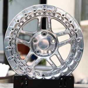 Chevrolet Corvette / Mustang Beadlock Forged Wheels – Polished 5 Split-Spoke (5-Lug)