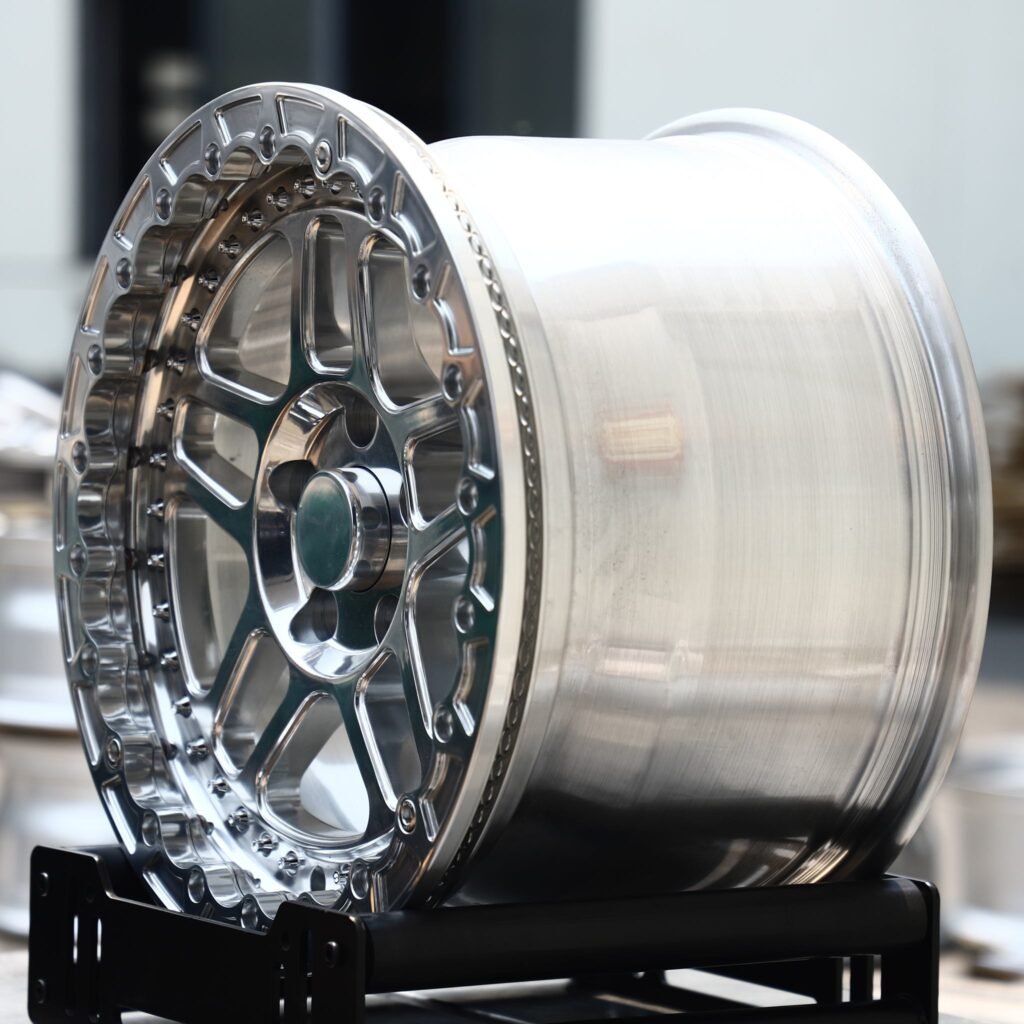 5x120.65 wheels – Polished 5 Split-Spoke, side view