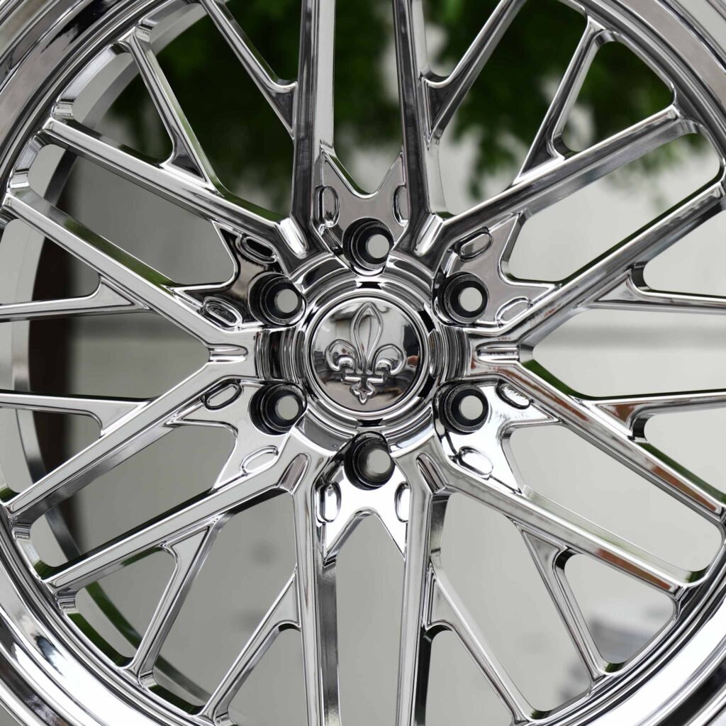 Toyota Tacoma wheels – Chrome Mesh Deep Lip, lip and barrel detail