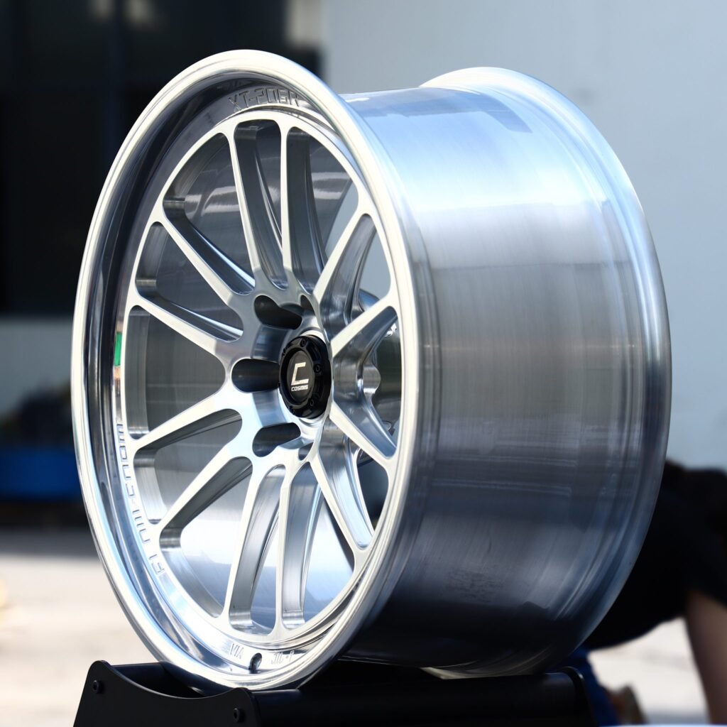 5x127 wheels – Polished 12-Spoke Machined (Cosmis-Style), side view