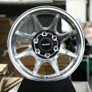 Falcon-Style Polished 7-Spoke Off-Road Forged Wheels – Ford F-150 / Toyota Tacoma Fitment (6-Lug)