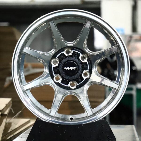 Ford F-150 wheels – Polished 7-Spoke (Falcon-Style), front view