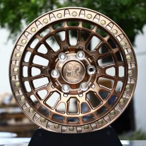 Ford Bronco / F-150 Beadlock Off-Road Forged Wheels – Bronze Mesh Bolted Ring Round Cap (6-Lug)