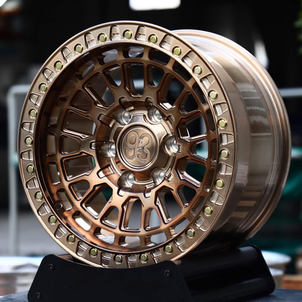 Ford F-150 wheels – Bronze Mesh Bolted Ring Round Cap, angled view