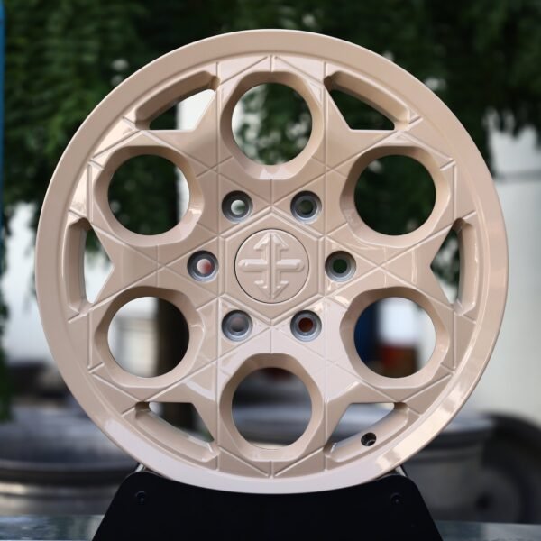 Ford Bronco wheels – Sand Beige Round-Hole, front view