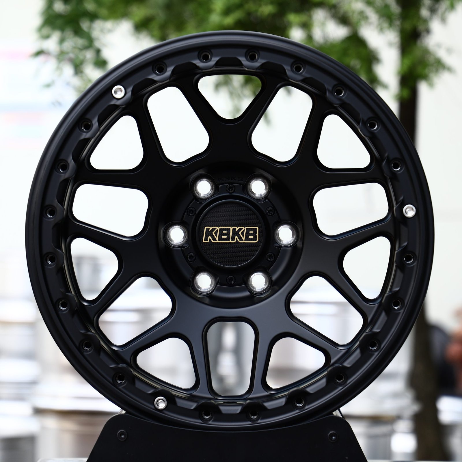 Ford F-150 wheels – Satin Black Y-Mesh, front view
