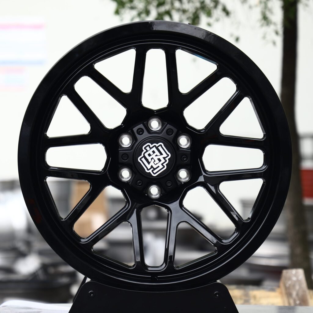 Ford F-150 wheels – Gloss Black 9 Y-Spoke Mesh, front view