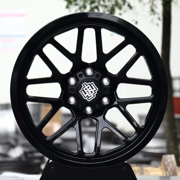 Ford F-150 wheels – Gloss Black 9 Y-Spoke Mesh, front view