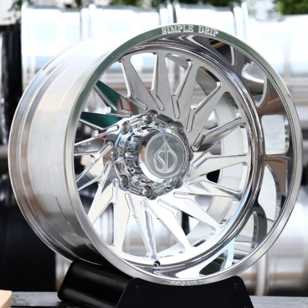 Ford F-250 wheels – Polished Directional Blade-Spoke, front view