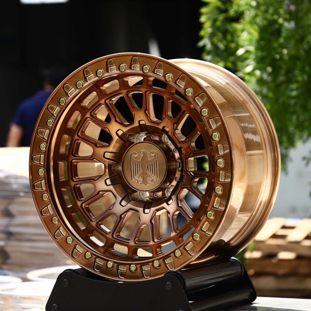 Ram 2500 wheels – Bronze Mesh Bolted Ring, angled view