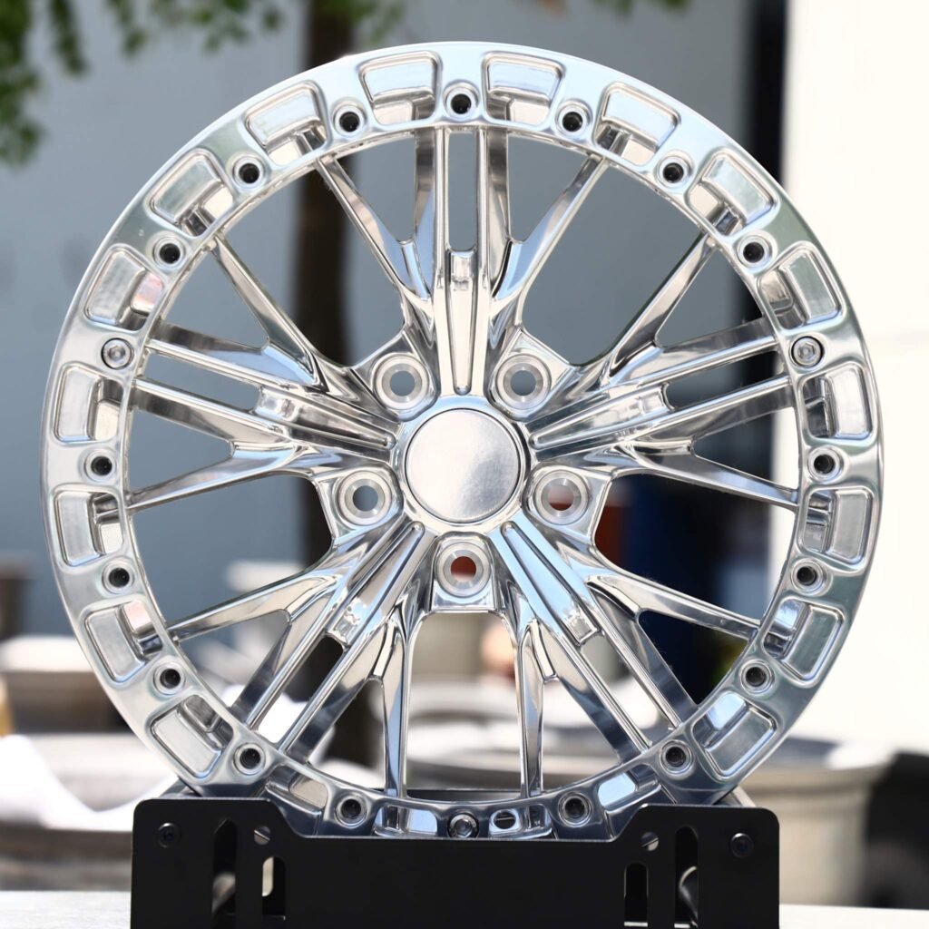 Ford Mustang wheels – Polished 10 Y-Spoke, front view