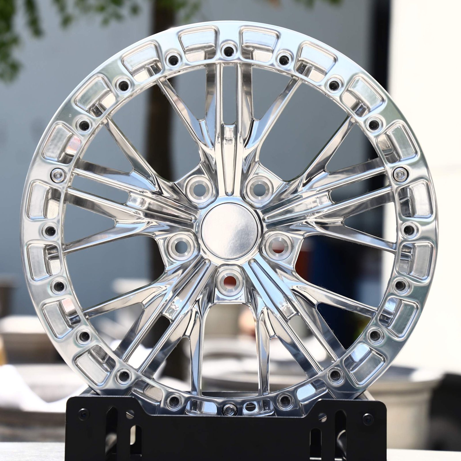 Ford Mustang wheels – Polished 10 Y-Spoke, front view