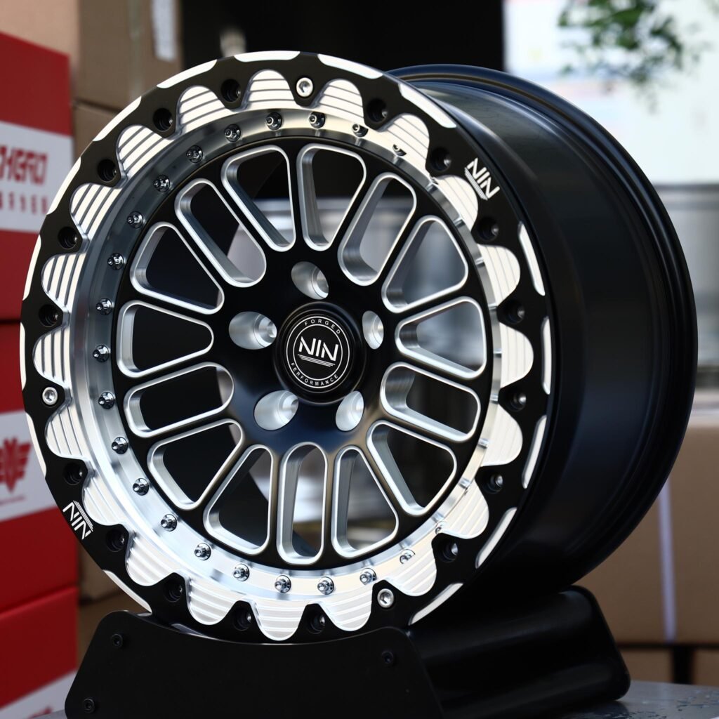 Chevrolet Camaro wheels – Gloss Black Milled Mesh, angled view