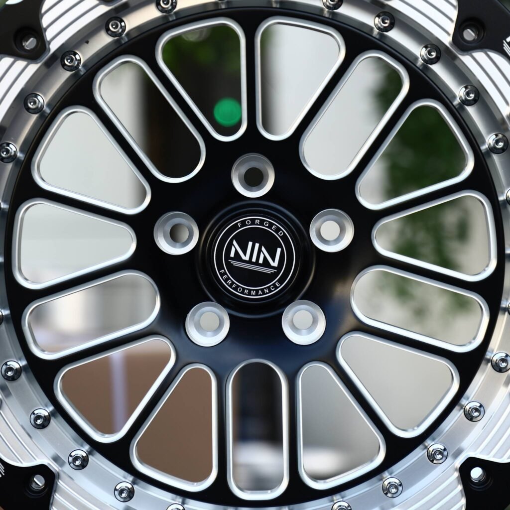 Tesla Model 3 wheels – Gloss Black Milled Mesh, lip and barrel detail