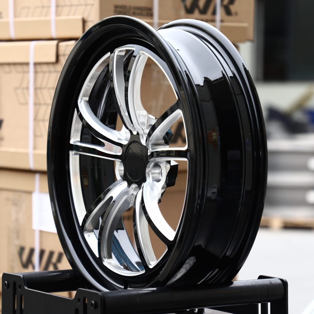 Chevrolet Camaro wheels – Gloss Black Milled 5 Twin-Spoke, angled view