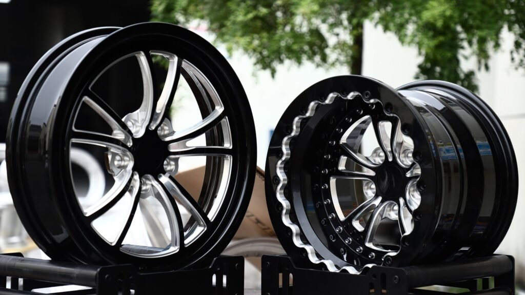 BMW M3 F80 wheels – Gloss Black Milled 5 Twin-Spoke, close-up view