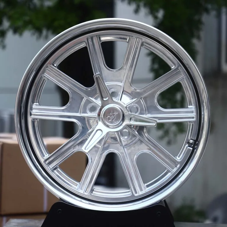 Ford Mustang / Chevrolet Camaro Forged Wheels – Polished 10-Spoke 2-Piece Deep Lip, front view