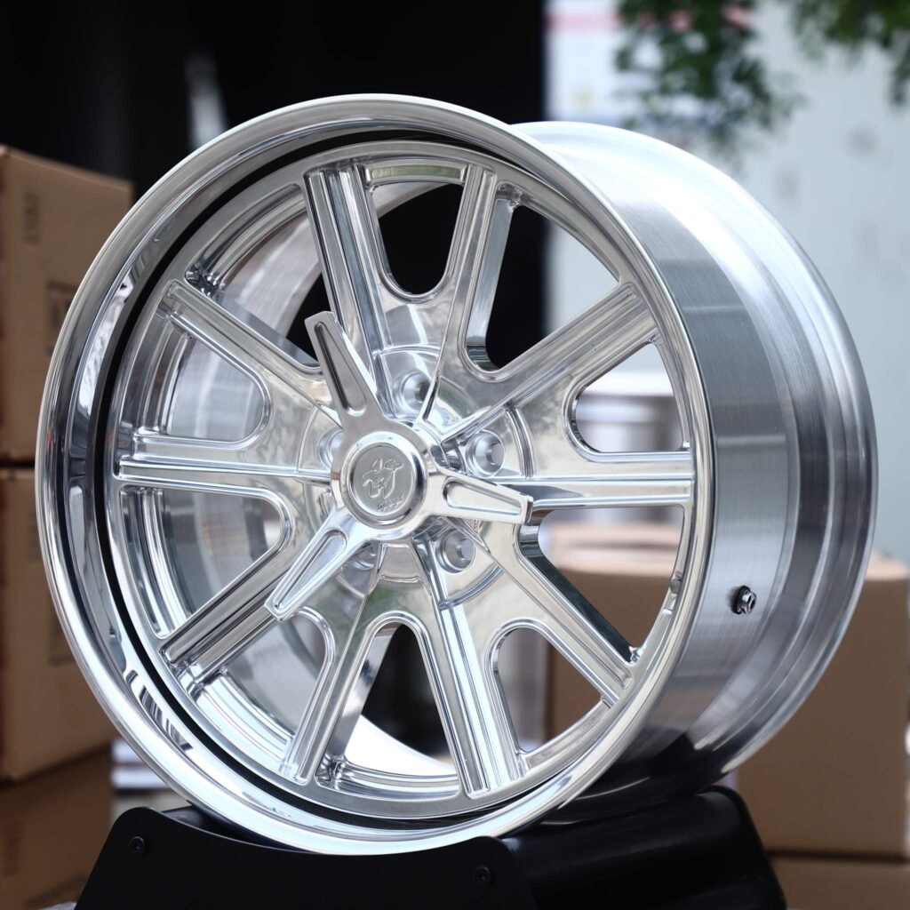Chevrolet Camaro wheels – Polished 10-Spoke 2-Piece Deep Lip, angled view