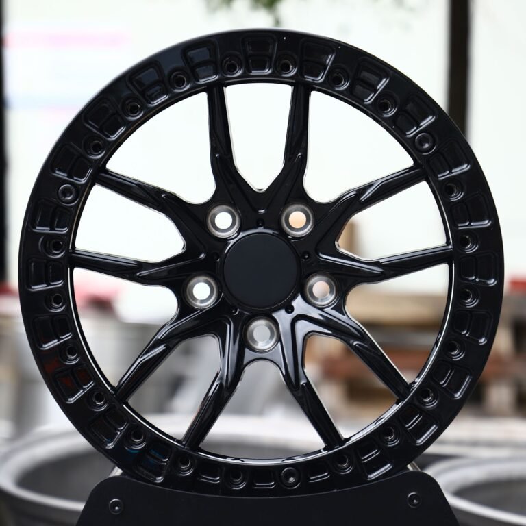 Ford Mustang wheels – Gloss Black 10 Split-Spoke, front view