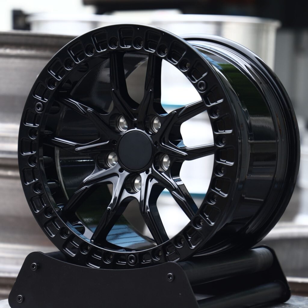 Chevrolet Corvette wheels – Gloss Black 10 Split-Spoke, angled view
