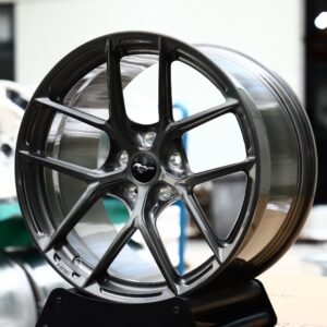 Ford Mustang OEM-Style Transparent Black Brushed 5 Y-Spoke Concave Forged Wheels – Ford Mustang / Explorer Fitment (5-Lug)