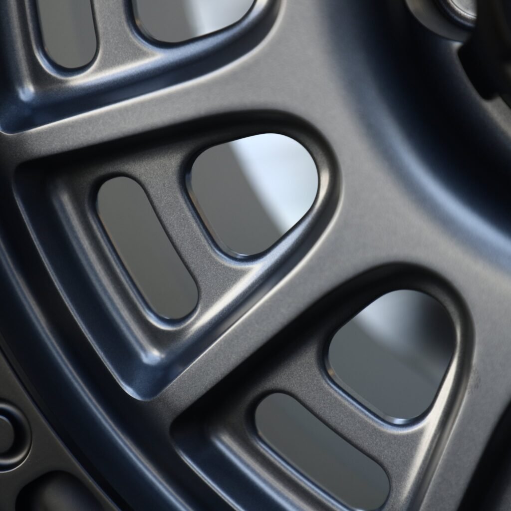 Jeep Gladiator wheels – Gunmetal Multi-Spoke Bolted Ring (Fuel-Style), lip and barrel detail