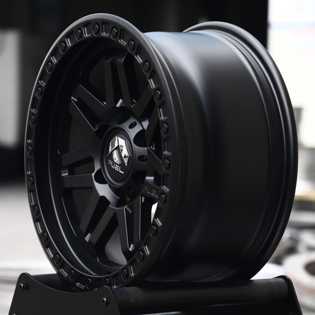 GMC Sierra 1500 wheels – Matte Black 6 Split-Spoke (Fuel-Style), alternate view