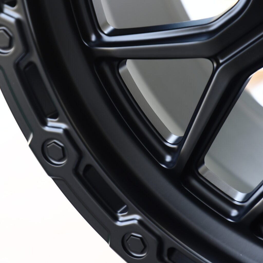 Ram 1500 Classic wheels – Satin Black Y-Mesh (Fuel-Style), lip and barrel detail