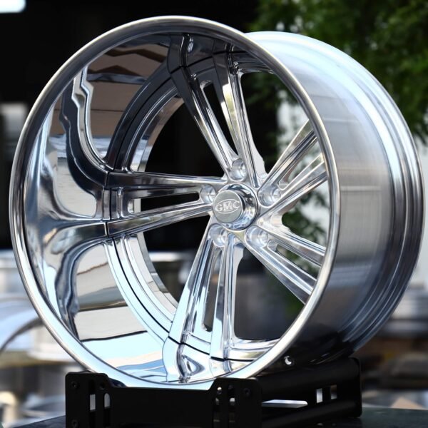 GMC Terrain wheels – Polished Directional Twin-Spoke 2-Piece Deep Lip (GMC OEM-Style), front view
