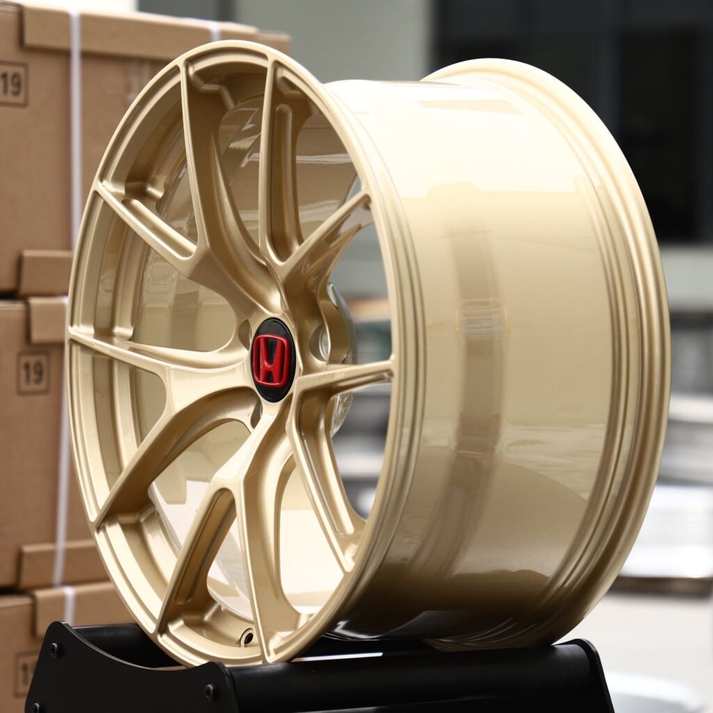 Honda Accord wheels – Gold 5 Y-Spoke Concave (Honda OEM-Style), angled view