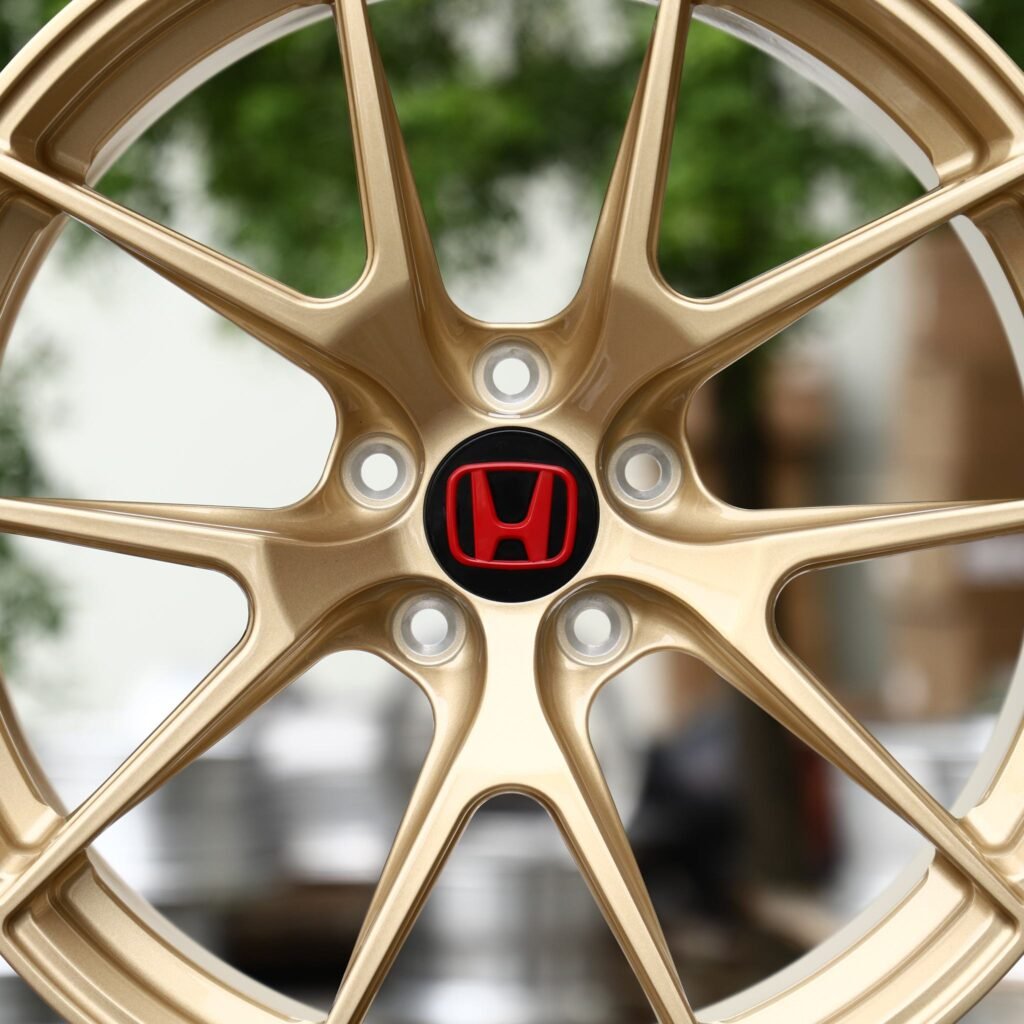 5x114.3 wheels – Gold 5 Y-Spoke Concave (Honda OEM-Style), side view